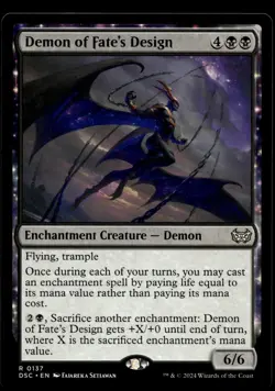 Demon of Fate's Design #137 MTG Duskmourn NM X1 - Image 1