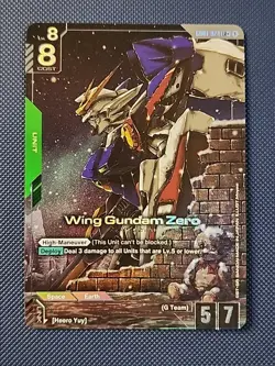 Wing Gundam Zero GD01-024 LR+ Alt Art GUNDAM TCG CARD ENGLISH NEWTYPE RISING - Image 1