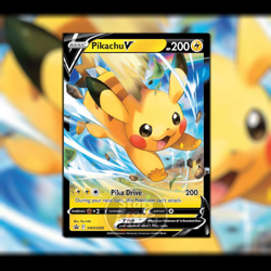 Pikachu V SWSH285 Black Star Promo Ultra Holo Pokemon Card NM - Image 1