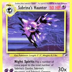 Sabrina's Haunter - Pokemon TCG - Gym Heroes - 58/132 - UNCOMMON ~ LP - Image 1