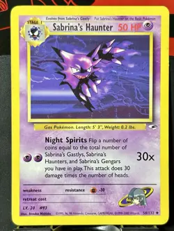 Sabrina's Haunter - Pokemon TCG - Gym Heroes - 58/132 - UNCOMMON ~ LP - Image 3