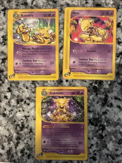 Pokemon Expedition Base Set Abra #93, Kadabra #84, and Alakazam non holo #33 - Image 1