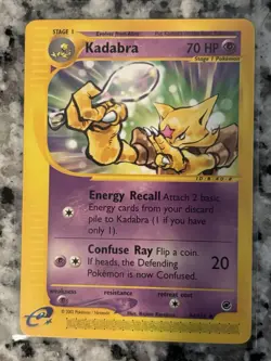 Pokemon Expedition Base Set Abra #93, Kadabra #84, and Alakazam non holo #33 - Image 5