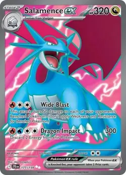 Salamence ex (#177/159) - Holofoil SV - Journey Together LP Pokemon - Image 1