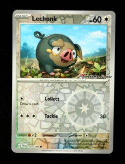 Pokemon Card TCG - Lechonk 155/198 - Pokemon Center Stamped Promo - NM ⭐ - Image 1