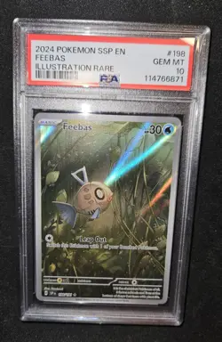 Feebas 198/191 Surging Sparks Illustration Rare PSA 10 EN POKEMON 2024 - Image 4
