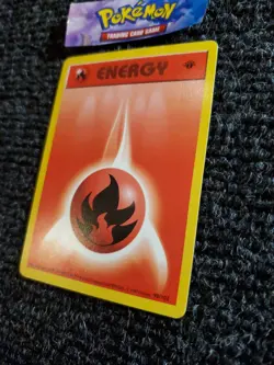 Pokemon - Fire Energy 98/102 - 1st Edition Shadowless Base Set NM - Image 2