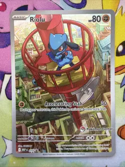Pokemon Center Stamped Black Star Promo Riolu #010 Mega evolution - Image 1