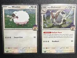 Hop's Wooloo 135/159 & Hop’s Dubwool 136/159 (Cosmos Holo) SV09: JTG Pokemon NM - Image 1