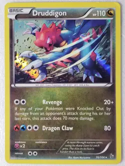 HOLO Druddigon 70/106 VLP - XY Flashfire Pokemon Card - $2 Combined Shipping - Image 1