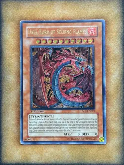 Yugioh Uria, Lord of Searing Flames SOI-EN001 Ultimate Rare 1st Ed MP - Image 1
