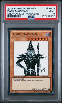 2011 YU-GI-OH! PROMO SHONEN JUMP MAGAZINE #EN049 DARK MAGICIAN PSA 9 - Image 1