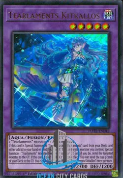 Yugioh Tearlaments Kitkallos POTE-EN042 Ultra Rare 1st Edition - Image 1