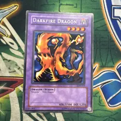 Yugioh! Darkfire Dragon LOB-019 Rare Unlimited HP - Image 1