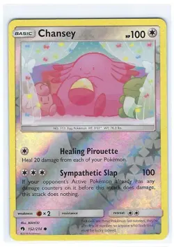 Pokemon TCG Chansey Reverse Holo Card 152/214 Lost Thunder NM - Image 1