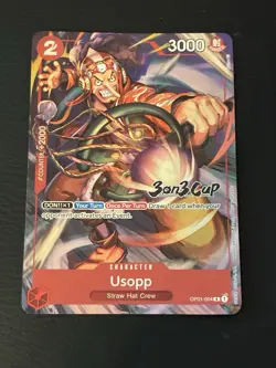 Usopp OP01-004 3 on 3 Cup Top Prize 2023 Promo English One Piece Card - Image 1