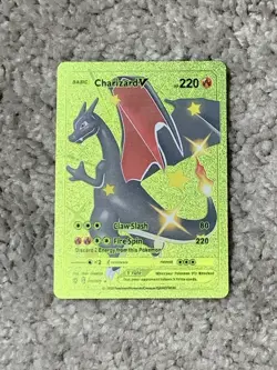 Pokemon Charizard V HP220 Claw Slash Multi-Colored Foil Fan Art Card - Image 1