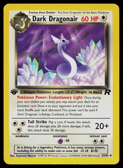 Pokemon Card - Dark Dragonair Team Rocket 33/82 Uncommon 1st Edition - Image 1