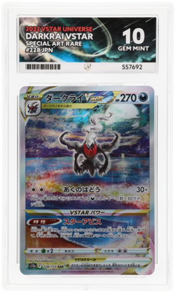Pokemon Graded Card - Darkrai VSTAR 228/172 - Japanese - Ace Gem Mint 10 (557692 - Image 1