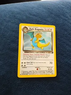 Original Dark Dragonite Holographic Rocket Power Edition Pokemon Card - Image 1
