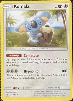 Komala 114/145 Sm-Guardians Rising Regular - Pokemon Card - Image 1