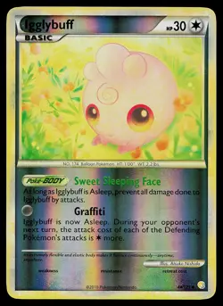Pokemon Card - Igglybuff HeartGold SoulSilver 44/123 Reverse Holo - Image 1