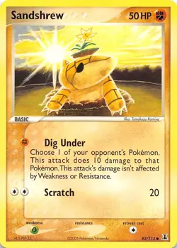 Sandshrew 82/113 Common Delta Species Pokemon NM 001520 - Image 1