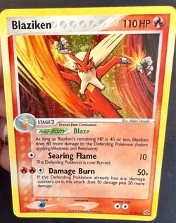 Blaziken 1/106 2005 EX Emerald Pokemon Card Cosmos Holo Rare Vintage - Lp - Image 3