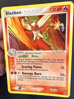 Blaziken 1/106 2005 EX Emerald Pokemon Card Cosmos Holo Rare Vintage - Lp - Image 4