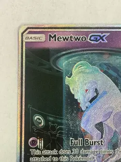 Pokemon Mewtwo GX TCG Shining Legends Holo Card 78/73 Secret Rare mp Read discri - Image 2