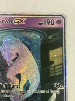 Pokemon Mewtwo GX TCG Shining Legends Holo Card 78/73 Secret Rare mp Read discri - Image 3