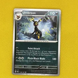 Umbreon 130/197 Obsidian Flames scarlet & Violet Pokemon Card NM - Image 1