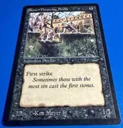 1 BANNED MTG Stone - Throwing Devils (Dark) | Arabian Nights | 1993 | NM - Image 5