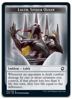 Emblem - Lolth, Spider Queen #17 (NM) Forgotten Realms AFR Magic MTG - Image 1