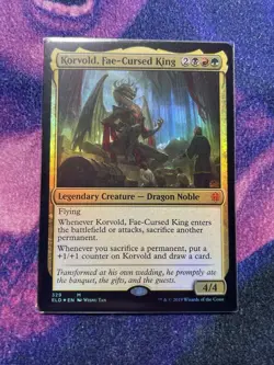MTG FOIL Korvold, Fae-Cursed King Throne of Eldraine Magic Gathering x1 NM - Image 1