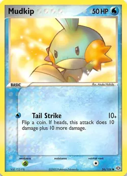 Mudkip 56/106 Common Emerald Pokemon NM 001502 - Image 1