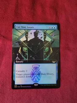 Cut Your Losses Extended Art Foil Streets Of New Capenna MTG - Image 1