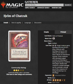 1993 MTG Magic the Gathering Unlimited Helm of Chatzuk Rare PSA 9 Mint POP 8 - Image 4