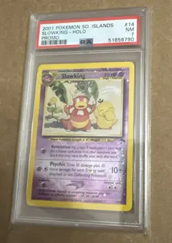 English PSA 7 Near Mint Slowking 2001 Pokemon Southern Islands #14 Holo Promo - Image 1
