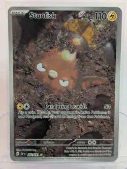 Stunfisk Illustration Rare SV08: Surging Sparks 202/191 Pokemon NM - Image 1