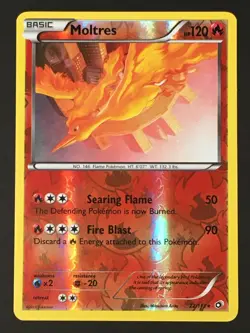 Pokemon TCG Moltres 22/113 Legendary Treasures Reverse Holo Rare MP - Image 1