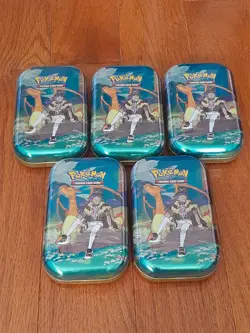 POKEMON Crown Zenith Mini Tin Leon Charizard New Sealed (Lot Of 5) - Image 1