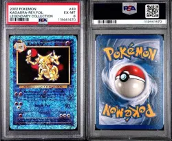 2002 POKEMON LEGENDARY COLLECTION REVERSE HOLO #49 KADABRA PSA 6 - Image 3
