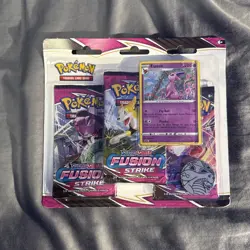 Pokemon TCG SWSH Fusion Strike 3 Pack Blister Booster Espeon Promo New Sealed - Image 1