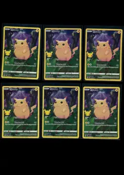 6x Pikachu Jungle Full Artwork Holo Celebrations 2021 Pokemon TCG MINT 005/025 - Image 1
