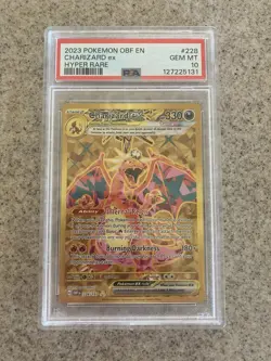 Pokemon Charizard EX 228/197 Obsidian Flames Hyper Rare Gold GEM MINT PSA 10 - Image 1
