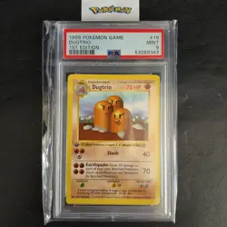 First Edition 1999 Pokemon Base Set 19/102 Dugtrio PSA Mint 9 - Image 1