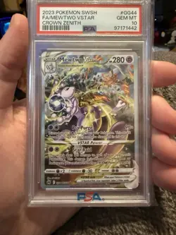 FA/MEWTWO VSTAR CROWN ZENITH POKEMON SWSH CROWN ZENITH 2023 GG44 PSA 10 - Image 1