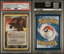 2021 POKEMON CELEBRATIONS CLASSIC COLL #17 UMBREON-GOLD STAR PSA 10 - Image 3