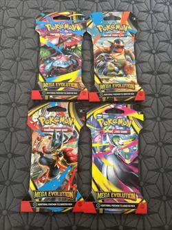 Pokemon TCG - Mega Evolutions Sleeved 4 Pack (Full Art Set) Factory Sealed - Image 1